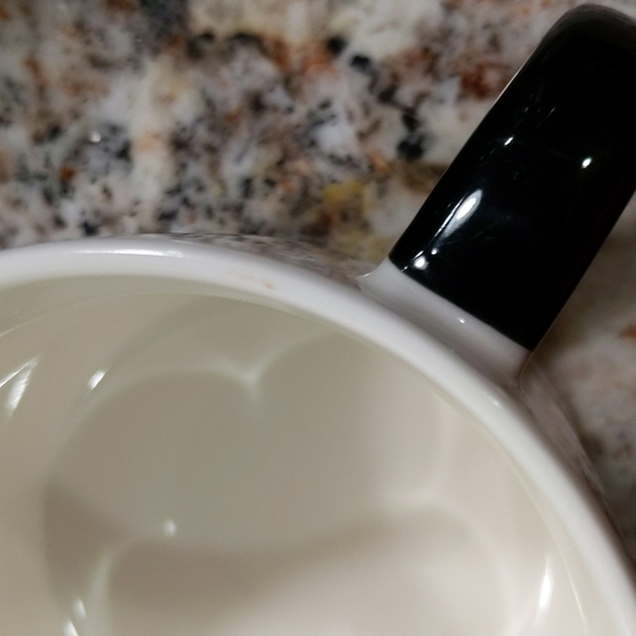 Life Begins after Coffee White Black Metallic Porcelain Coffee Tea Mug - Picture 6 of 7